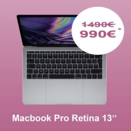 MacBook Pro 13″ Retina (2017) – Sidéral – Core i5 2,3 GHz – SSD 256 Go – RAM 8 Go